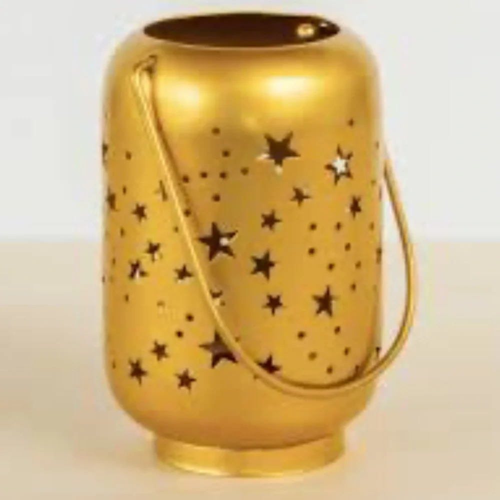 Starry Gold Lantern, very good used condition, creates a star pattern surround